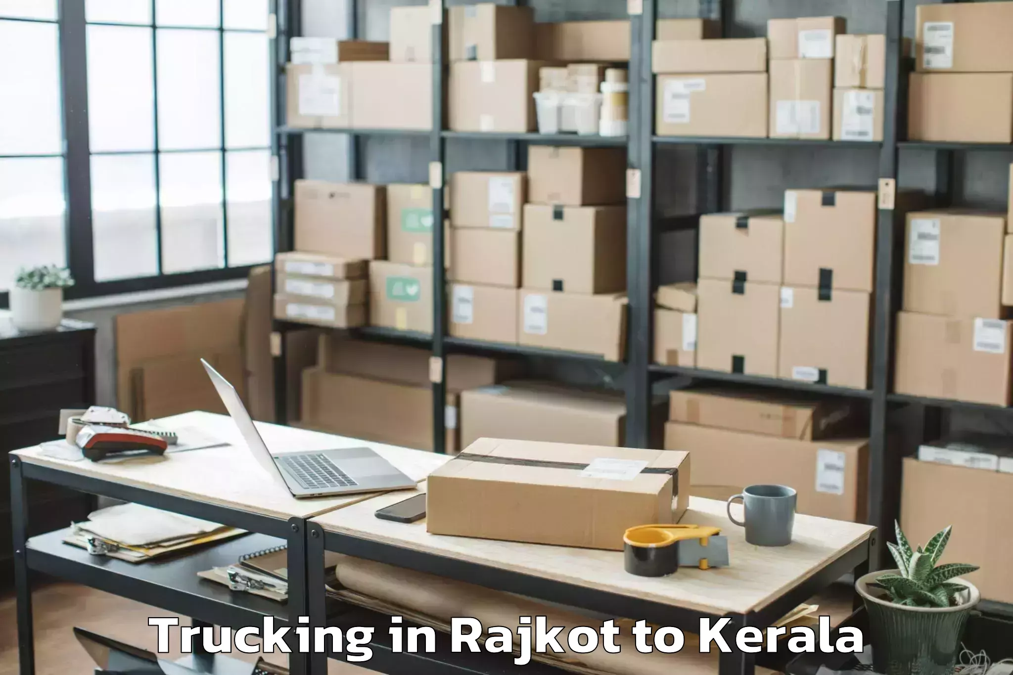 Top Rajkot to Rp Mall Kollam Trucking Available